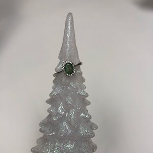 Emerald Ring Sterling Silver